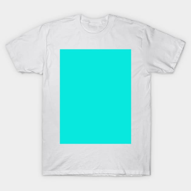 PLAIN SOLID COLOR BRIGHT TURQUOISE T-Shirt by colorsandpatterns